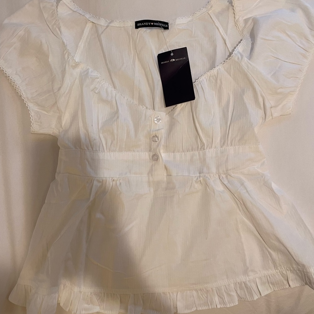 Brandy Melville White Blair Top